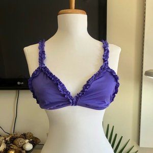 J Crew Ruffled Triangle Purple Bikini